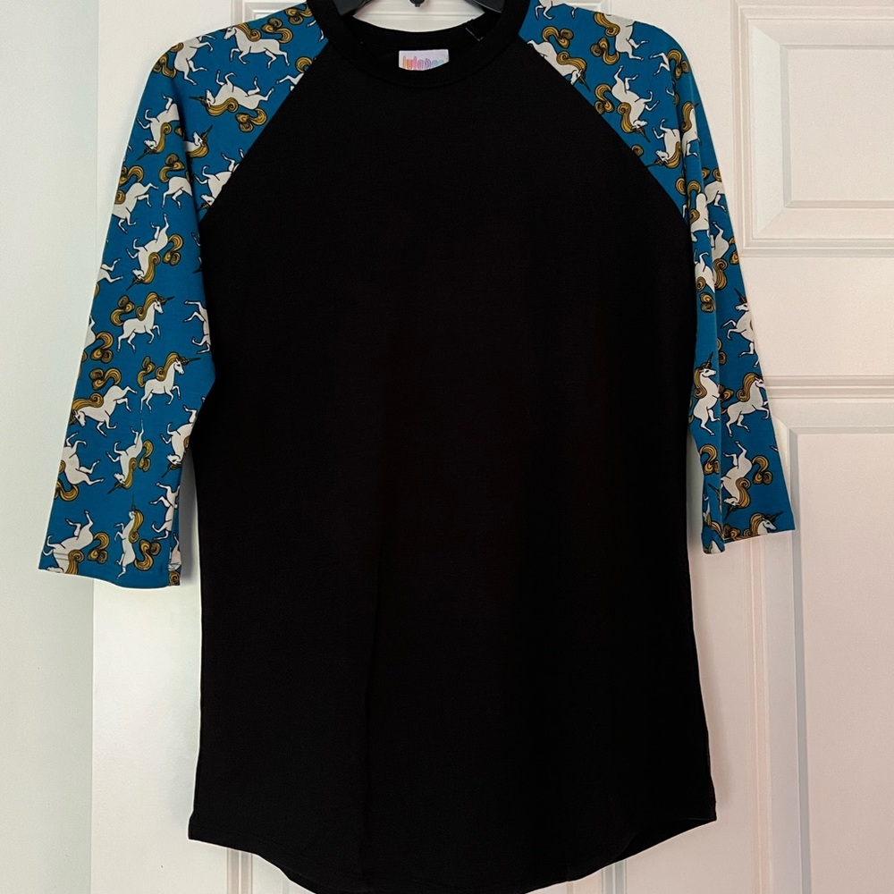 LuLaRoe Unicorn Raglan Baseball Tee, Size XS